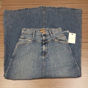 MOTHER The Yoke Front Circle Maxi Skirt in Scenic Route